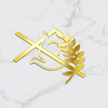 Baptism , Christening Communion Cross cake topper  (L 10*14.8cm)