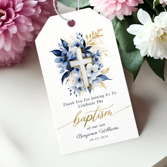 Custom name tag Baptism or Confirmation 50pcs