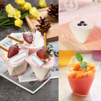 Disposable plastic dessert cup 60/100ml