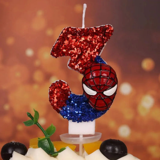 Spider-Man candles 0-9