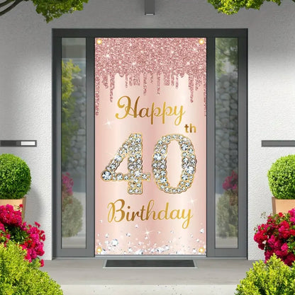 Happy Birthday Theme Decor Door Cover
