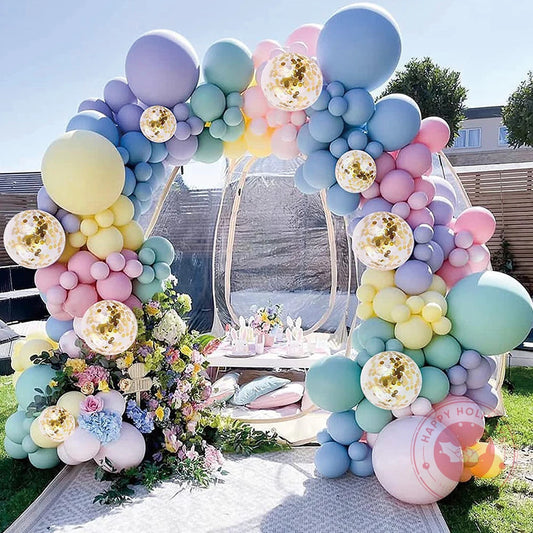 Colorful Macaron Balloon Arch Kit with Accessoriesba