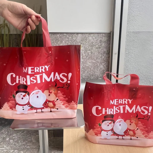 10pcs Red Christmas Gift Tote Bags