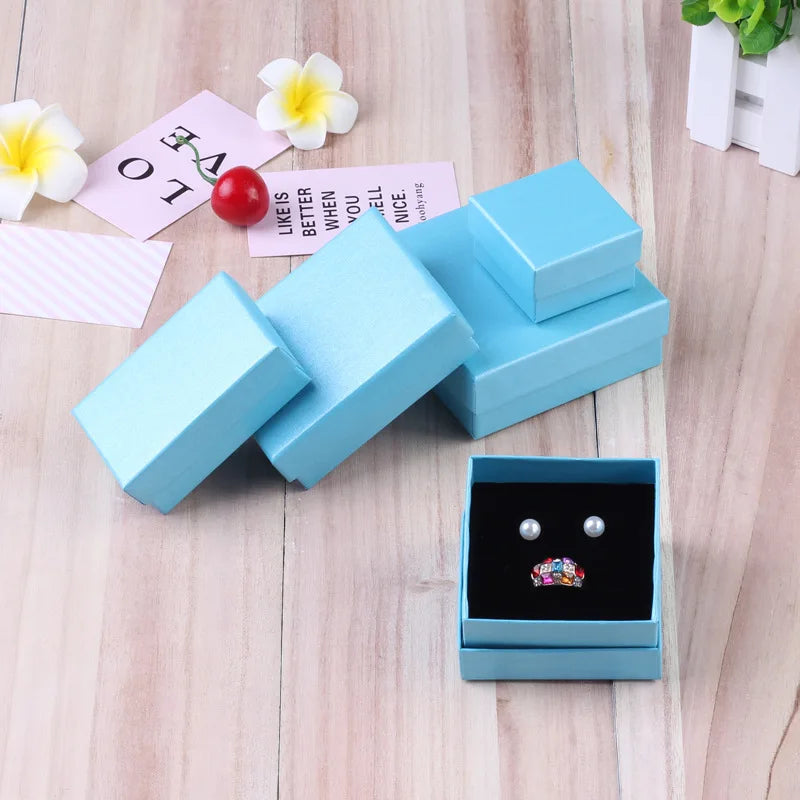 12pack White Black cardboard jewelry boxes 7x9x3cm