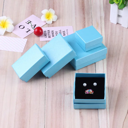 12pack White Black cardboard jewelry boxes 7x9x3cm