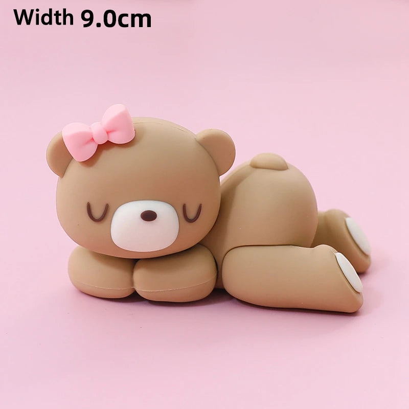 Pink Bbue Bear cake decorating