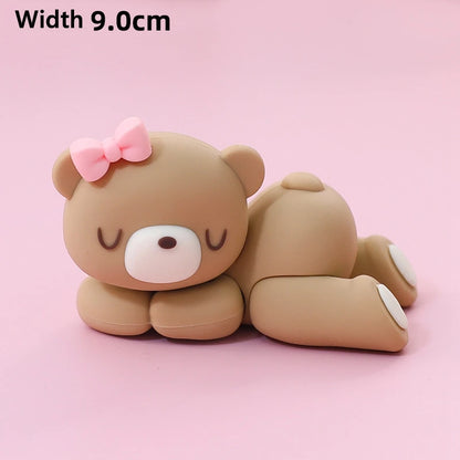 Pink Bbue Bear cake decorating