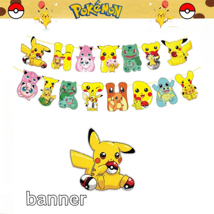 Pokemon Pikachu Happy Birthday Banner