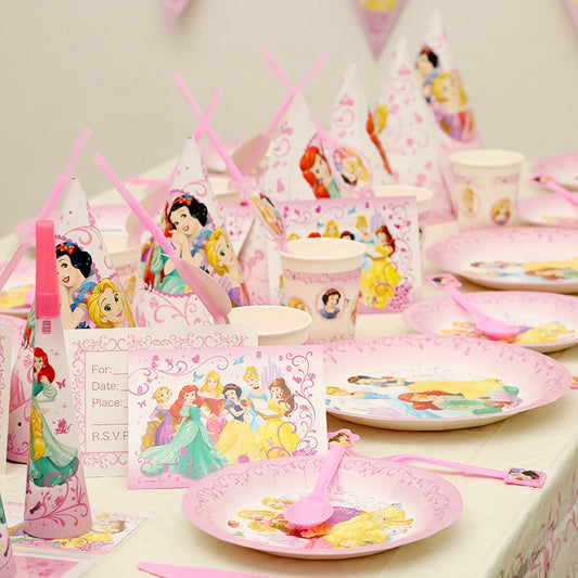 Princess Party Tableware Set – Plates, Cups & Napkins
