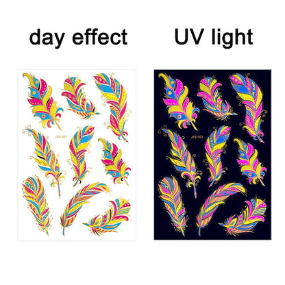 Luminous waterproof tattoos