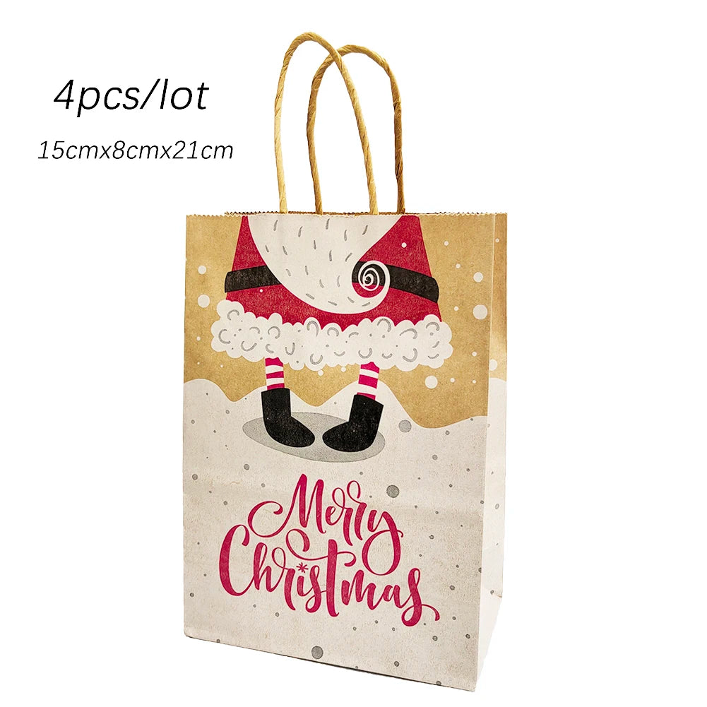 4pcs Christmas Paper Gift Bagsba