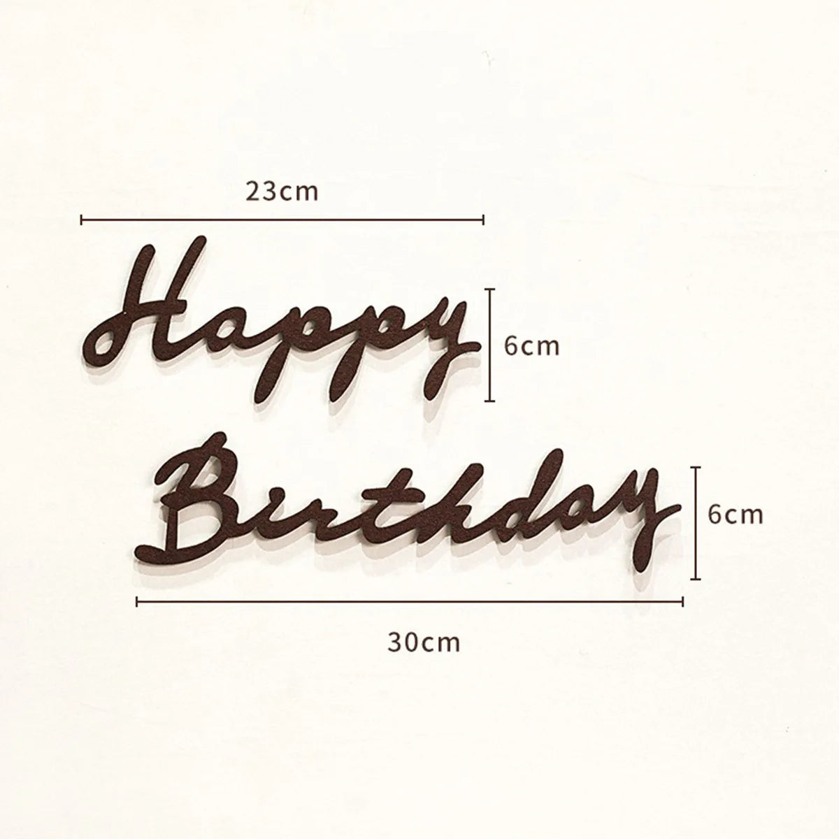 Brown happy party decoration