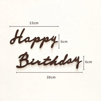 Brown happy party decoration