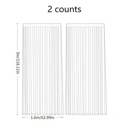 Tulle backdrop curtains, sheer 1 Set/2