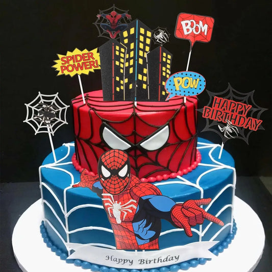 Spiderman cake topper decorations