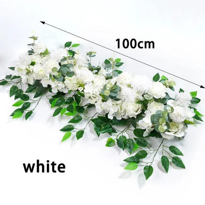 flowers row for table decor 100cm