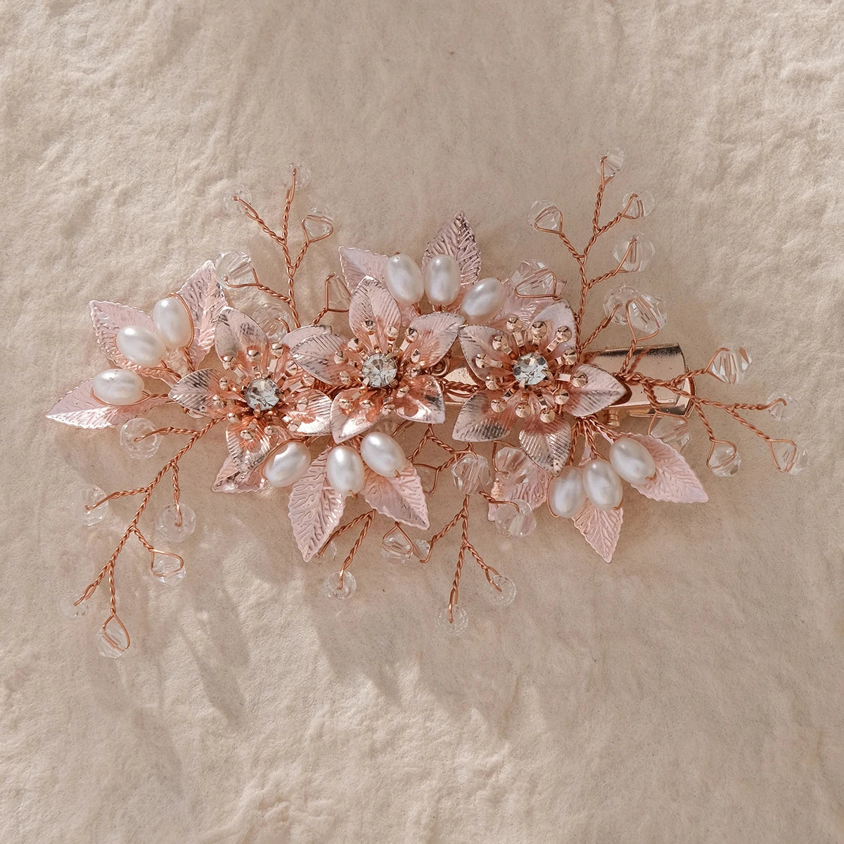 Pearl Flower Clip Silver