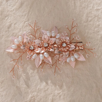 Pearl Flower Clip Silver