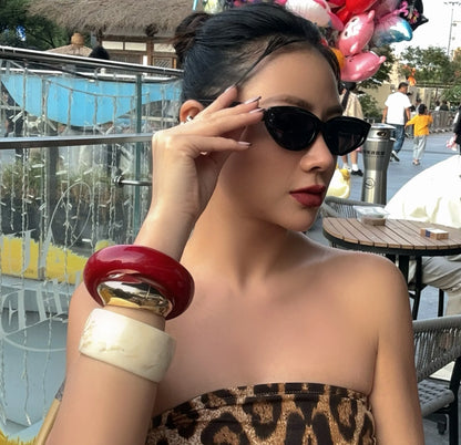 Rizana 3 style round geometric bracelets