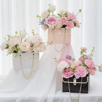 Flower tote bag portable