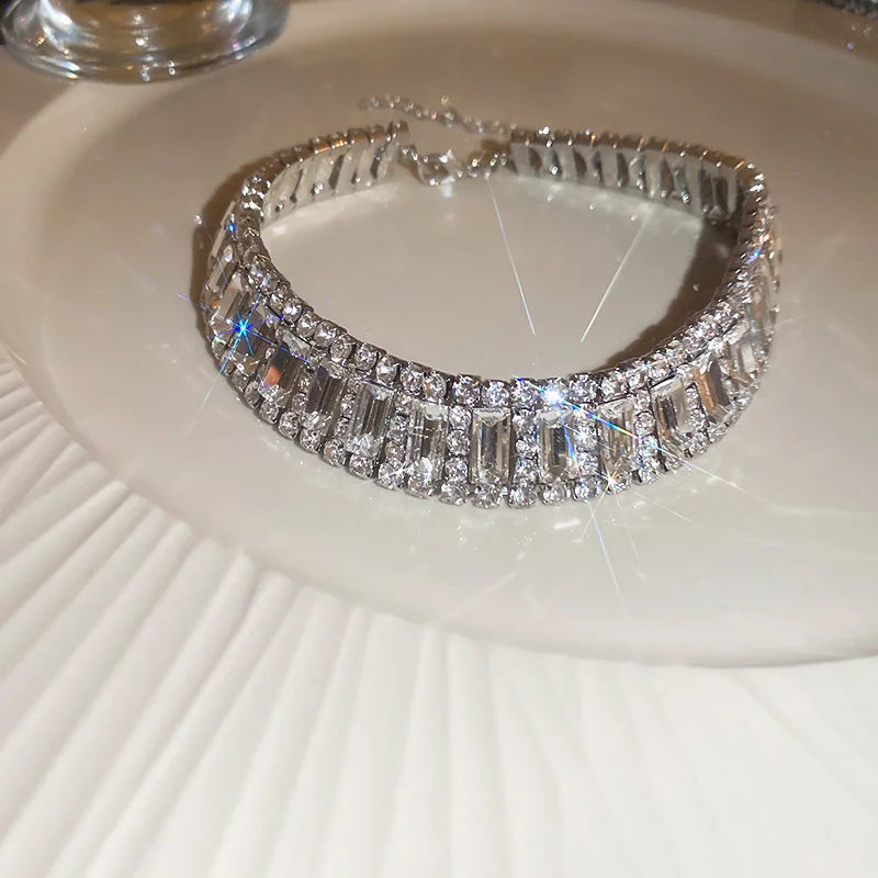 Luxury crystal chokers neck necklaces