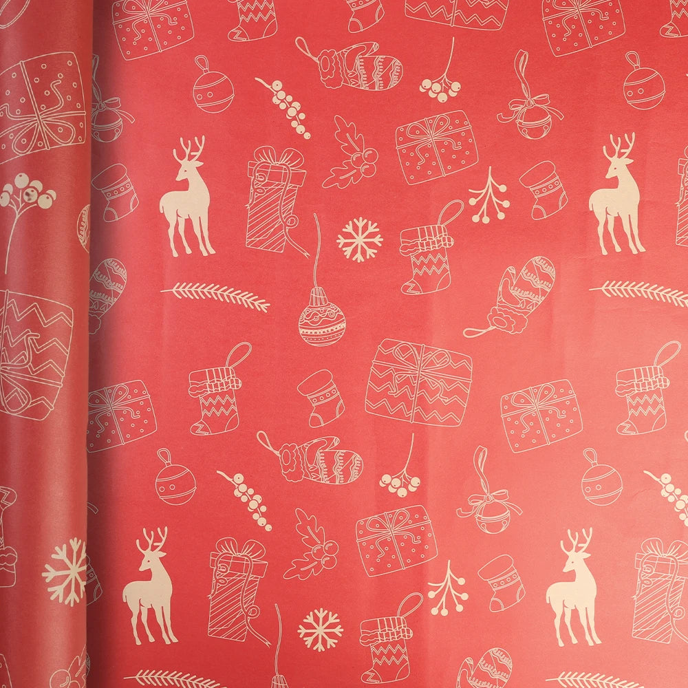 10/1PCS Christmas Kraft Wrap