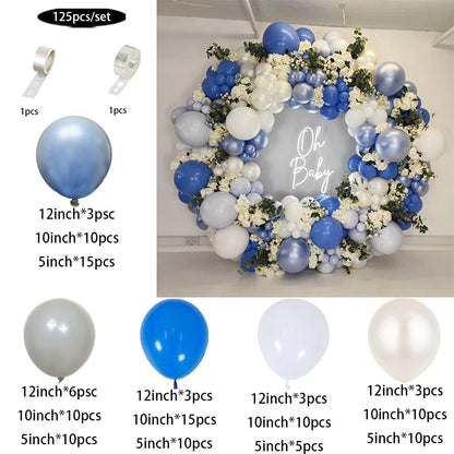 Light blue balloons arch kit
