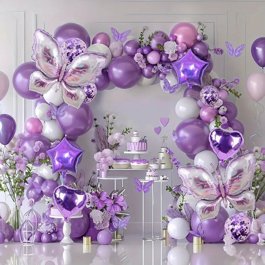 Purple balloon set 126pcs