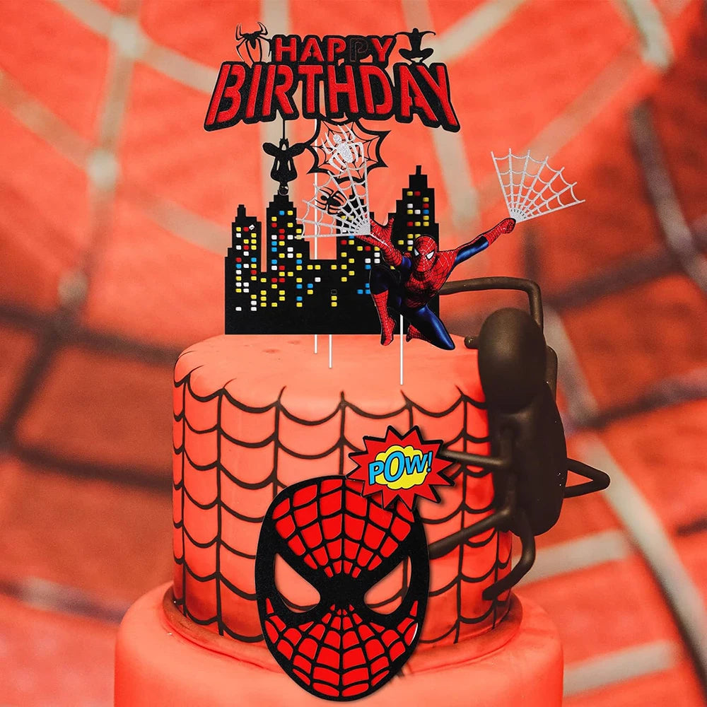 Spiderman cake topper decorations