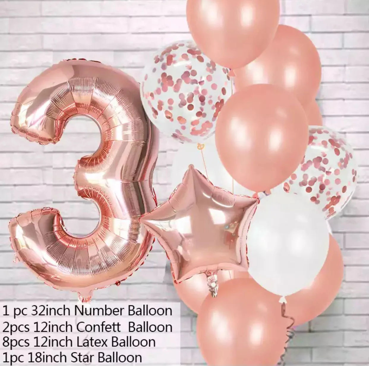 Balloons Number  set  / 12Pcs