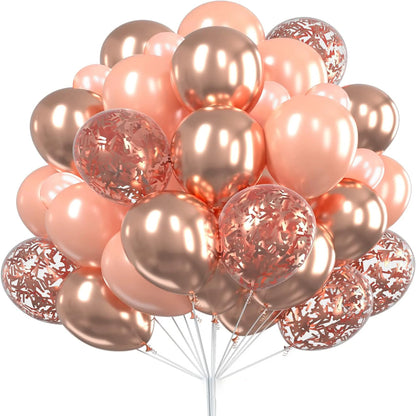 Metallic Gold Pearl White Latex Balloons  30Pcs 12 Inch