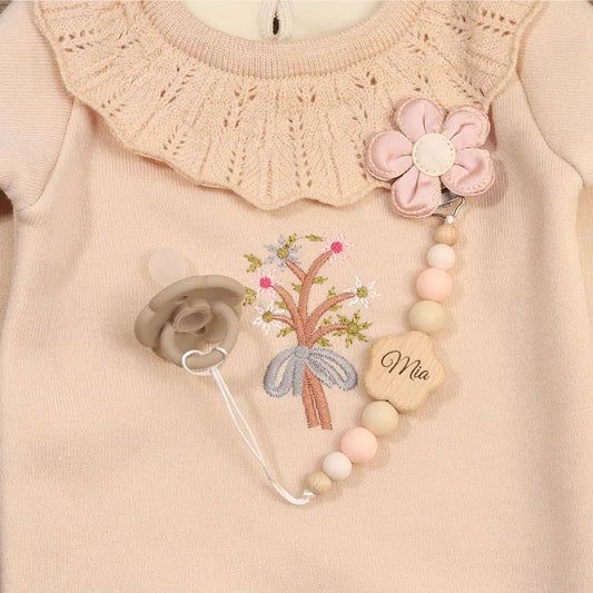 Custom name wooden personalized baby pacifier
