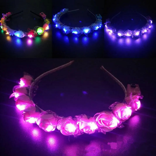 LED Light Flower Headband