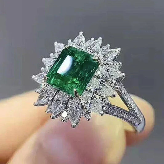 Zaitina green Zirconia crystal ring