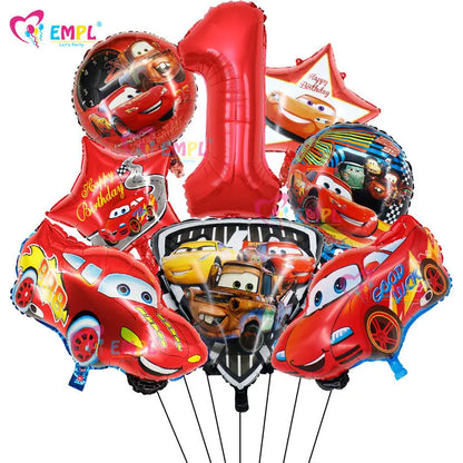 McQueen Foil Balloons Set 8 Pcs