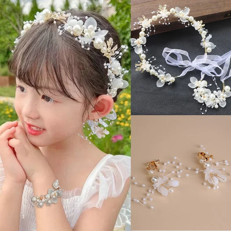 ELsa Flower Crystal Head Diadem