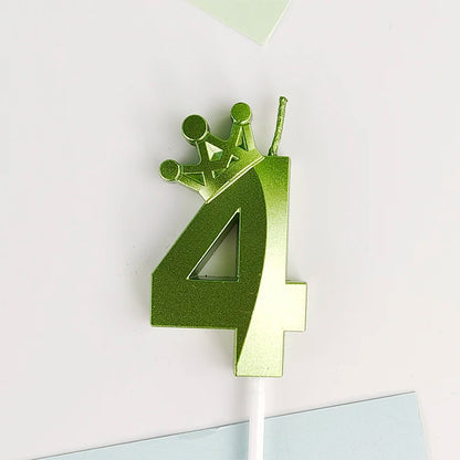 Green Crown Candle 0-9