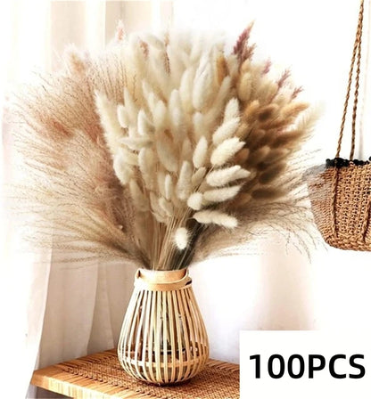 Natural Pampas Dried Flowers Bouquet