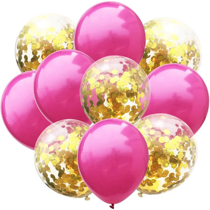 Mix  Confetti Latex Balloon  12inch 10pcs