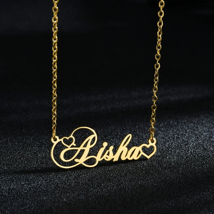 Custom name necklaces personalized heart butterfly