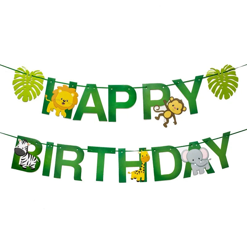 Jungle party green latex balloons