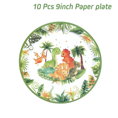 Dinosaur disposable tablecloth party decoration