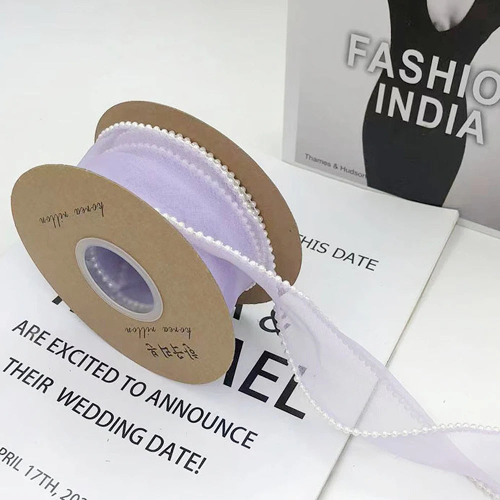 Gauze Organza packaging ribbon Lace H861 5Y/roll 4CM