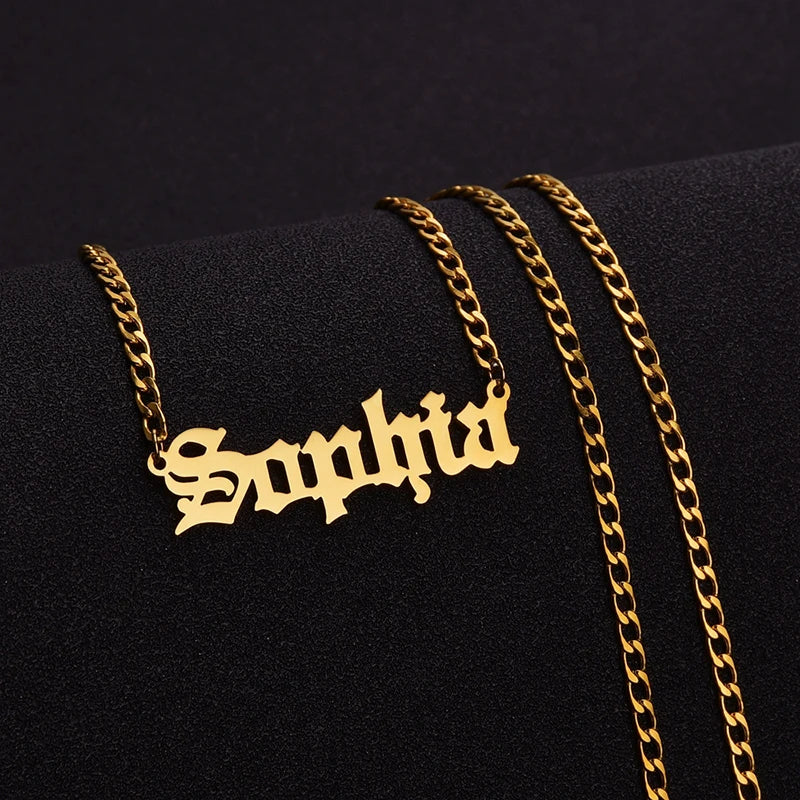 Custom name necklaces personalized heart butterfly