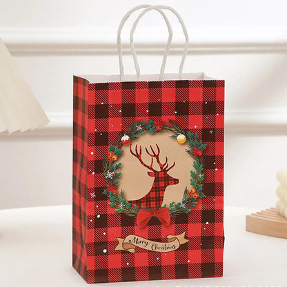 Christmas Kraft Gift Boxes with Handle