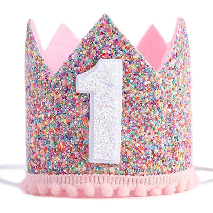 1/2 1 2 3 4 5 6 Year Old hat mini  crown
