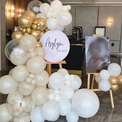 White Sand Latex Balloons 10Inch / 40Pcs