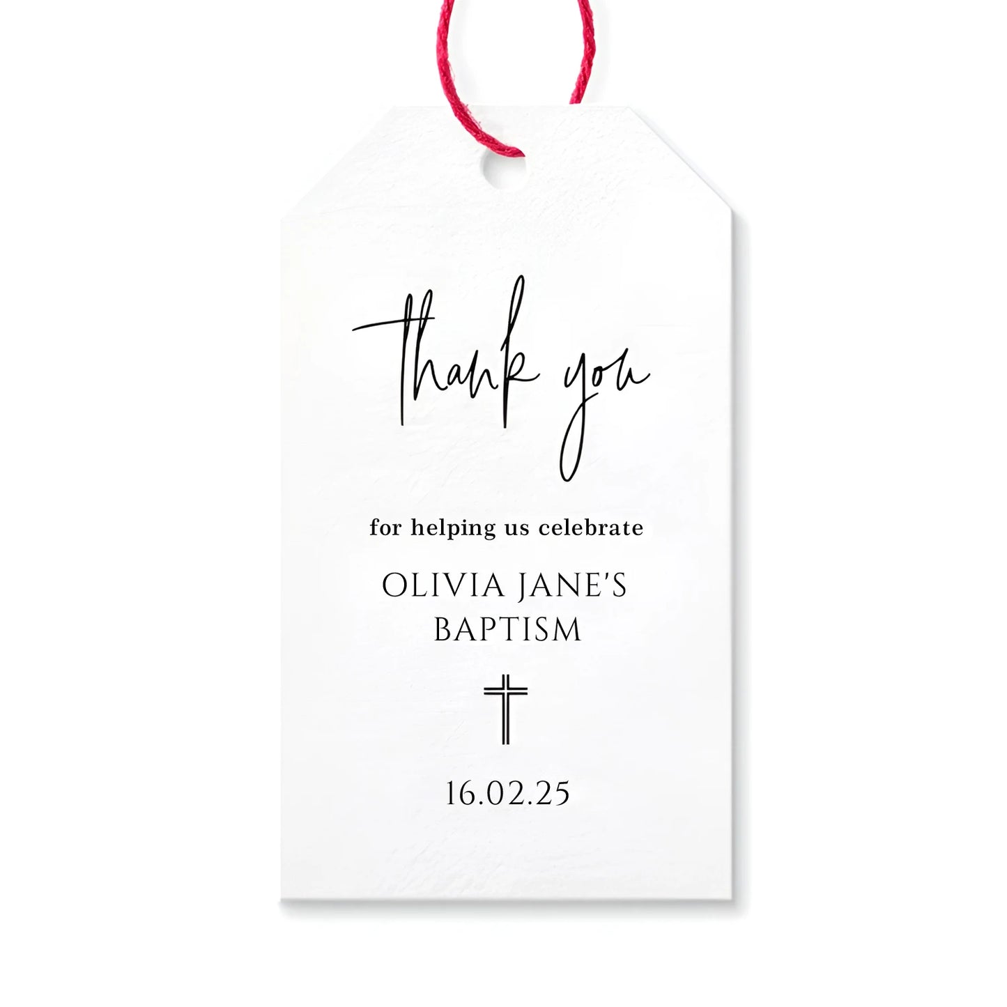 Custom name tag Baptism or Confirmation 50pcs