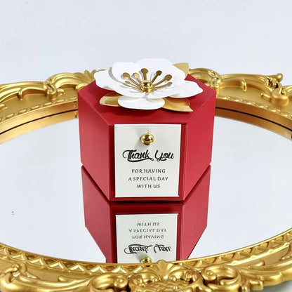 Creative flower hexagonal gift box 20/50pcs