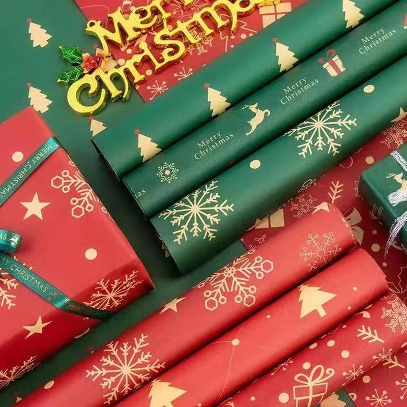 10/1PCS Christmas Kraft Wrap